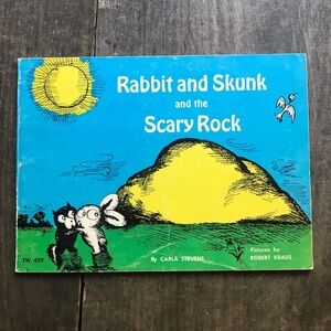Rabbit And Skunk And The Scary Rock By Carla Stevens 1975, children’s classic